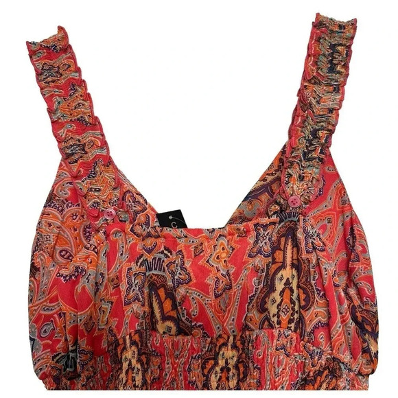 Chaudry women’s NWT’s boho style sleeveless v-neck maxi dress. Size small - Picture 4 of 8